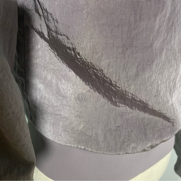 Lululemon Serene Travels Bomber Jacket Sz 6 Purple / Gray - Picture 11 of 14